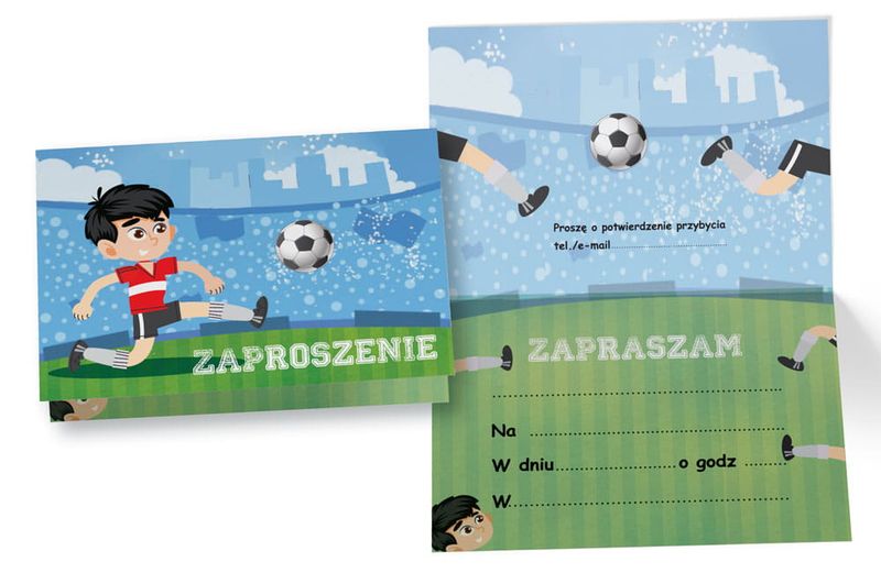 Zaproszenie Chłopiec, piłka zdjęcie 1