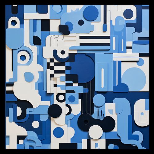 Plakat 30x30cm Niebieski Labirynt na Arena.pl