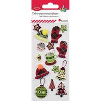 naklejki dekoracyjne czapki rękawiczki 15 szt titanum christmas