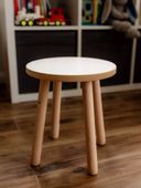 Krzesełko dla dzieci okrągłe białe