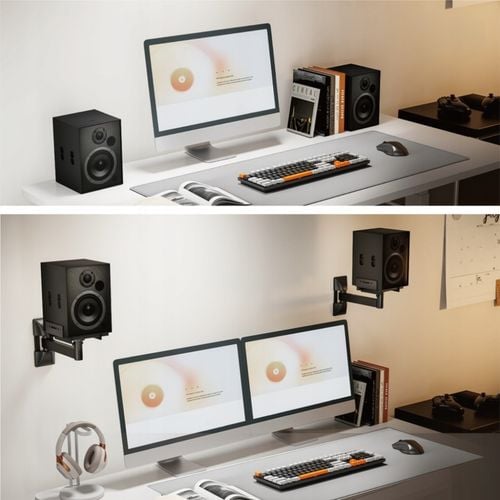 Uchwyty ścienne do głośników 2szt. Zaciskowe Regulowane Obrotowe na Arena.pl