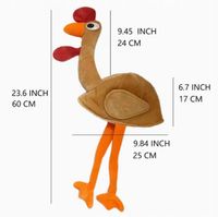 Czapka W Kształcie Indyka Wielofunkcyjna Śmieszna 60cm UNISEX na Prezent