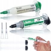 ZESTAW TOPNIK PŁYNNA CYNA PASTA 138°C 2X TŁOCZEK IGŁA FLUX 338 LUTOWNICZY