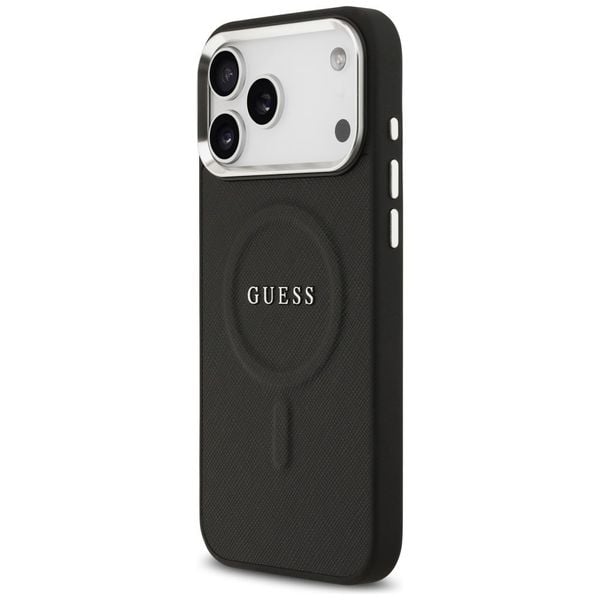 Etui Guess Classic Logo MagSafe do iPhone 17 Pro Max czarny zdjęcie 2