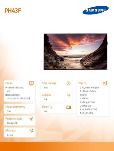Samsung 43'' PH43F na Arena.pl