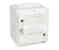 Przełącznik obrotowy IP54 zewnętrzny biały 2 bieguny 16A 250V swe