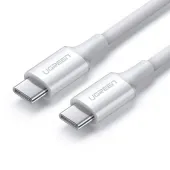 Ugreen kabel przewód USB Typ C (męski) na Typ C (męski) 1 m biały (US300)