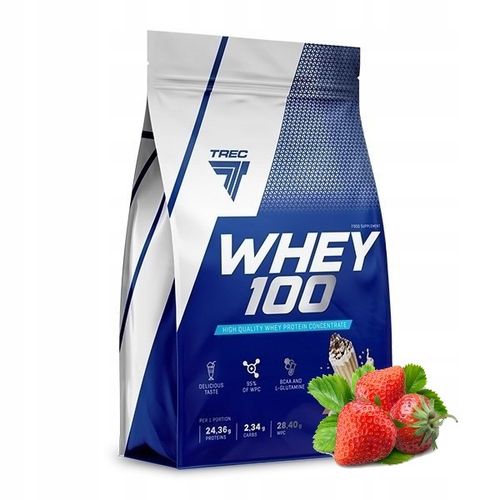 PYSZNE BIAŁKO WPC Trec Whey 100 700g PROTEINY NA MASĘ MIĘŚNIE DO TRENINGU na Arena.pl