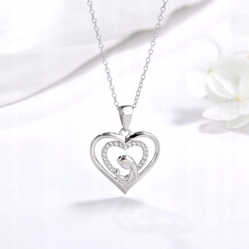 Srebrny łańcuszek komunijny naszyjnik medalik na komunię dla dziewczynki na Arena.pl