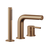 PI Bateria wannowa 3 otworowa, miedziany szczotkowany