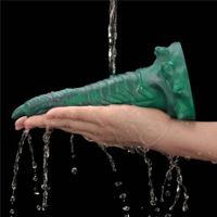 savage charm double-claw vibrating silicone dildo