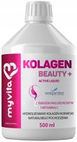 MYVITA KOLAGEN BEAUTY 500 ml KOLAGEN RYBI Z DORSZA SEAGARDEN WŁOSY SKÓRA