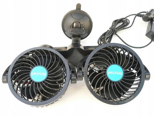 SUPER WENTYLATOR WIATRAK SAMOCHODOWY PODWÓJNY 24V na Arena.pl