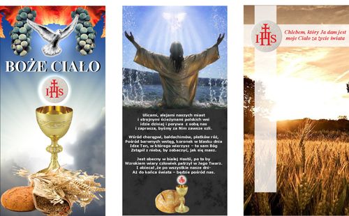 BOŻE CIAŁO Baner na ołtarz ołtarze dekoracja obraz na Arena.pl