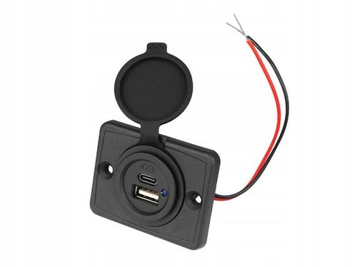 LXG533 Ładowarka USB-C + USB-A gniazdo montażowe do samochodu jachtu kamper na Arena.pl