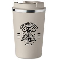 Kubek Termiczny Premium z Nadrukiem KLUB ZMĘCZONYCH ŻYCIEM 350 ml KT_077