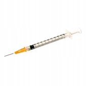 Strzykawka 3-cz.,Luer 1ml z igłą 25G 0,5x25 op. 100szt. tuberkulinowe TBC