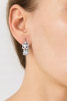 Srebrne kolczyki kotki dla dziewczynki dzień dziecka na Komunię srebro 925