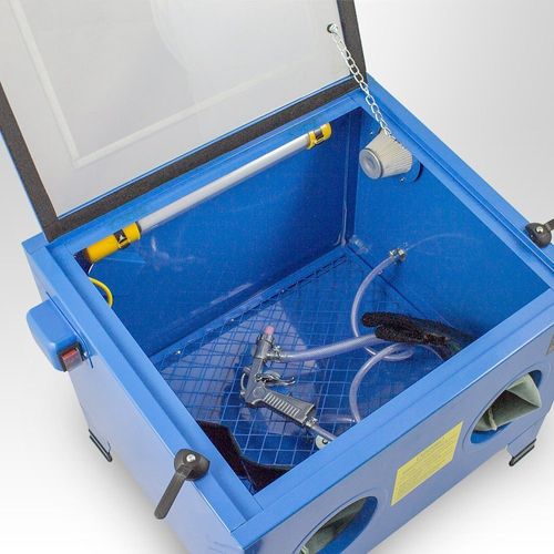 Piaskarka kabinowa 90L + PISTOLET + DYSZE + FOLIA na Arena.pl