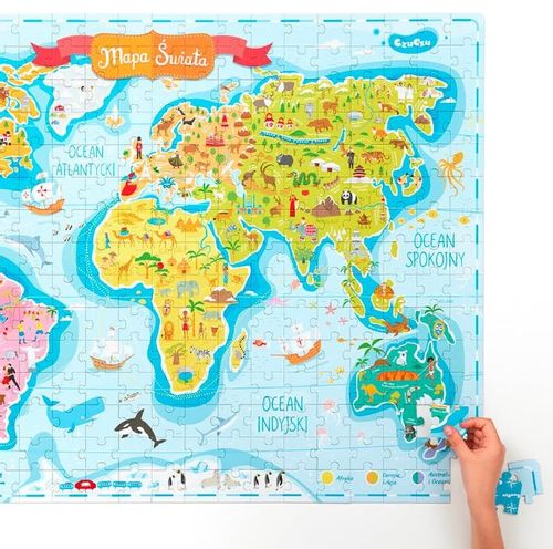 Puzzle Mapa Świata 300 Elementów na Arena.pl