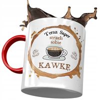 Kubek Czerwony Dla Sapera Strzeli Sobie Kawkę Z Nadrukiem Ze Zdjęciem
