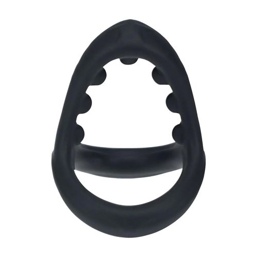 Soft Bead Grip Silicone Cock And Ball Ring - Black na Arena.pl