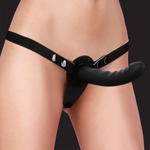 Ouch!   Silicone Ribbed Strap On   Adjustable   Black na Arena.pl