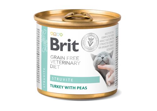 Brit Grain Free Veterinary Diet Cat Struvite Indyk Z Groszkiem 200g na Arena.pl