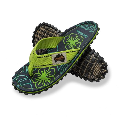 Gumbies japonki ISLANDER FLIP-FLOPS LIME HIBISCUS 49 na Arena.pl