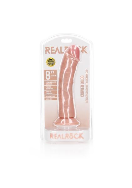Curved Realistic Dildo With Suction Cup - 8""""/ 20,5 Cm zdjęcie 1