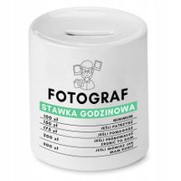 Skarbonka Dla Fotografa Stawka Godzinowa Prezent Z Nadrukiem Ze Zdjęciem