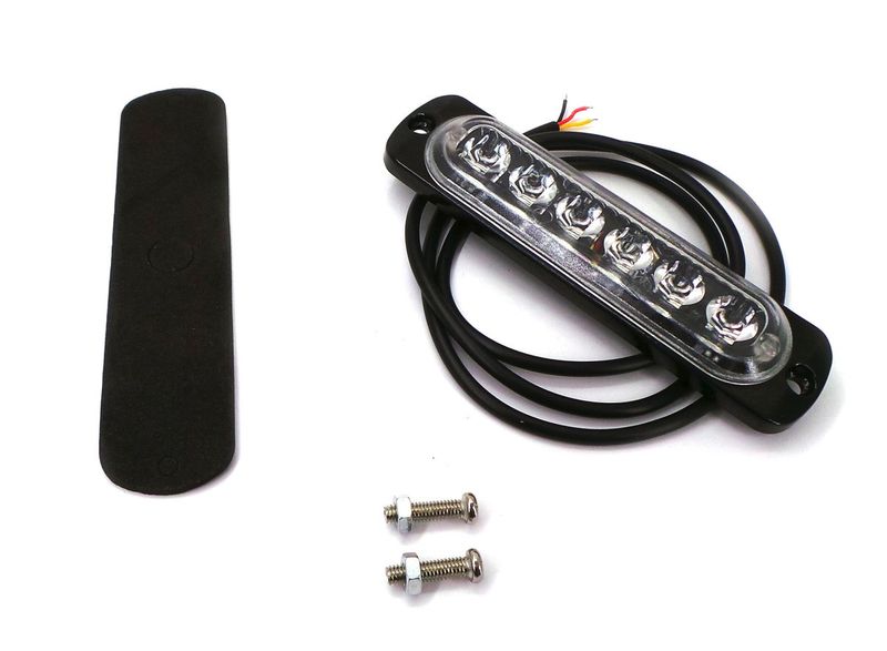 Lampa obrysowa strobo 6 LED 12V-24V, zielona zdjęcie 2