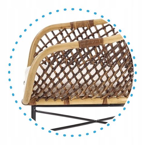 Krzesło Tarasowe do Ogrodu Balkonowe K336 z Rattanu z Podłokietnikami Boho na Arena.pl