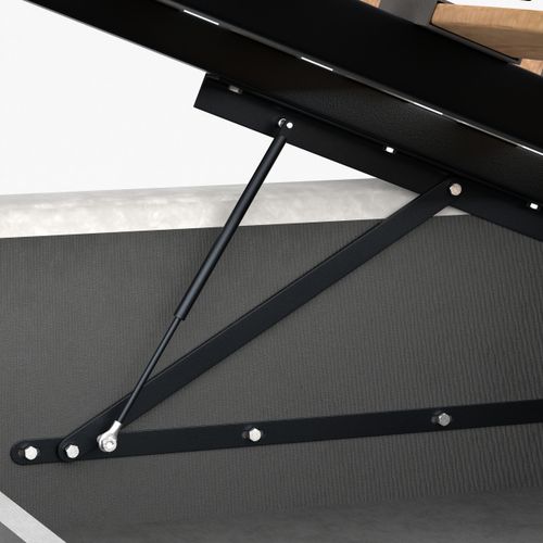 ŁÓŻKO TAPICEROWANE DO SYPIALNI 180x200 ŁÓŻKO PODWÓJNE Z POJEMNIKIEM SZARE na Arena.pl