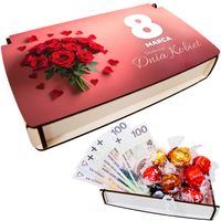 Prezent Na Dzień Kobiet Ozdobne Pudełko Na Słodycze Z Życzeniami