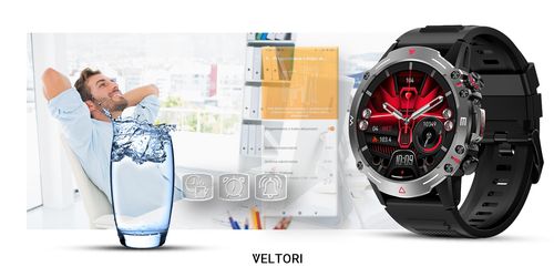Smartwatch Veltori VT110-1 Czarny Pasek Silikonowy na Arena.pl