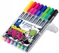 Foliopisy kolorowe 8 szt permanentne M Lumocolor ART Staedtler