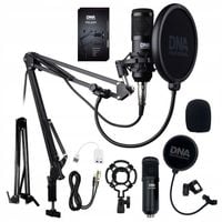 MIKROFON POJEMNOŚCIOWY USB STUDYJNY FILTR + UCHWYT DO KOMPUTERA ZESTAW DNA
