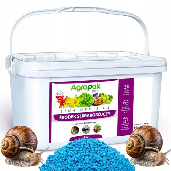 Granulat na ślimaki Lima Oro 5GB ślimakobójczy niebieskie granulki 5kg zdjęcie 1