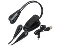 Lampka z klipsem 4 led czytania nut klips podwójna