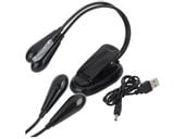 Lampka z klipsem 4 led czytania nut klips podwójna