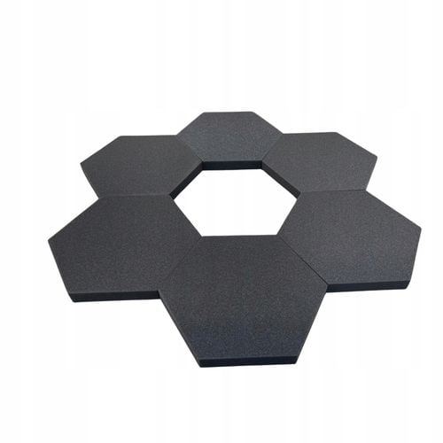 Pianka akustyczna | Gąbka wygłuszająca HEXAGON 32x28x3 cm - grafitowa na Arena.pl