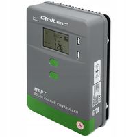 Regulator solarny MPPT 30A 12V 24V Qoltec LCD Bluetooth APP do LiFePO4 GEL