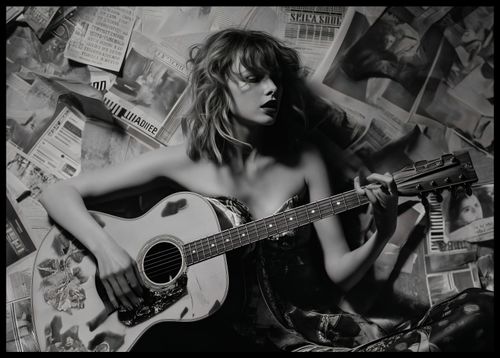 Plakat 84x59,5cm Młoda Gitarzystka na Arena.pl