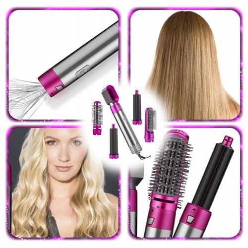 Lokówko-suszarka 5w1 Wielofunkcyjna JONIZACJA SZCZOTKA LOKI REGULACJA 1000W na Arena.pl