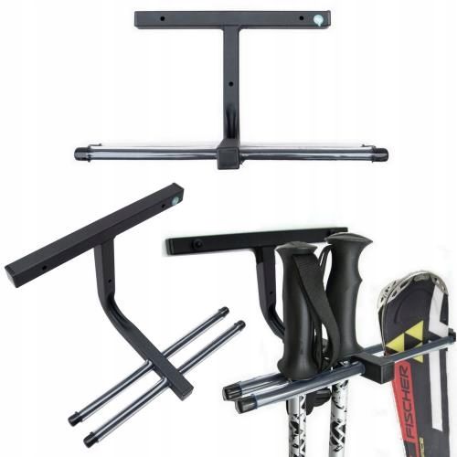 UCHWYT NA NARTY KIJE NORDIC WALKING ŚCIENNY METAL zdjęcie 1