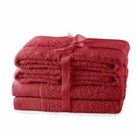 TOWEL/AH/AMARI/D.RED/SET2*70x140+4*50x100