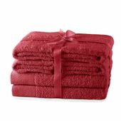 TOWEL/AH/AMARI/D.RED/SET2*70x140+4*50x100
