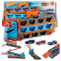 HOT WHEELS TRANSPORTER AUTEK TORY WYŚCIGOWE 3 AUTA ZESTAW NA PREZENT