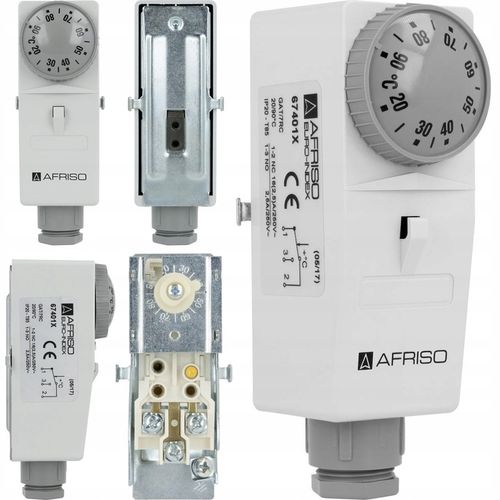 STEROWNIK TERMOSTAT PRZYLGOWY NA RURĘ POMPY C.O BRC NASTAWA 20-90°C AFRISO na Arena.pl